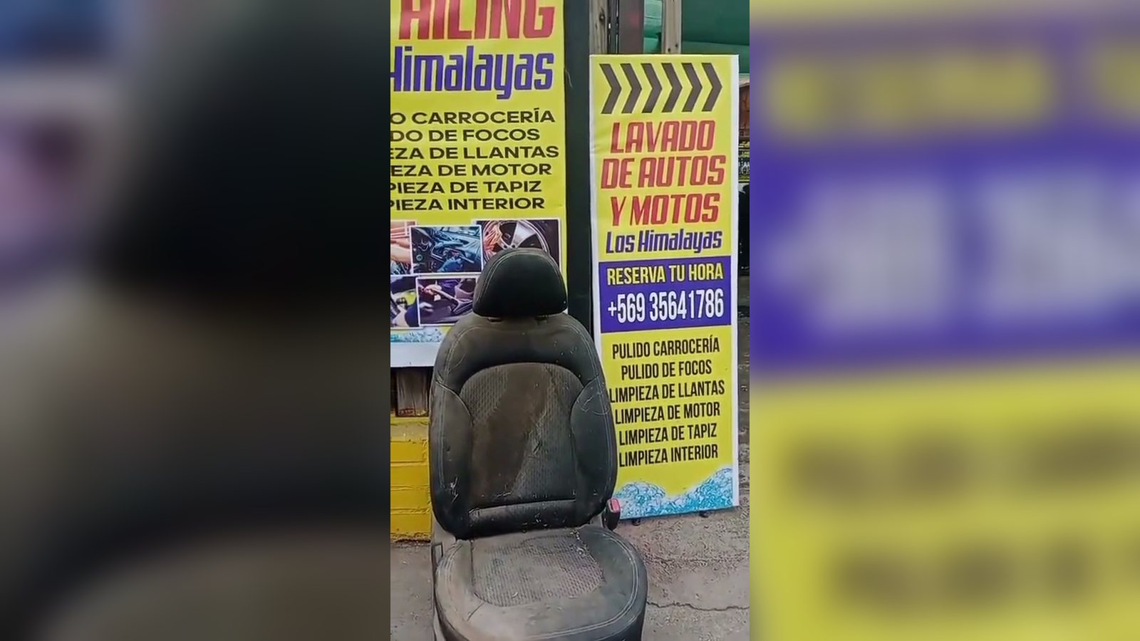 Asiento del taller antes de la limpieza